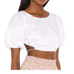 For Love and Lemons Joanna puff sleeve top
